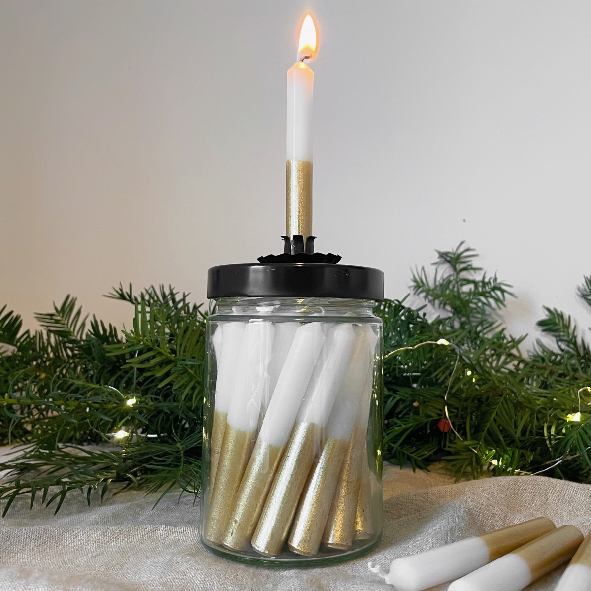 hej candles | Adventskalender mit Mini-Kerzen (Gold)