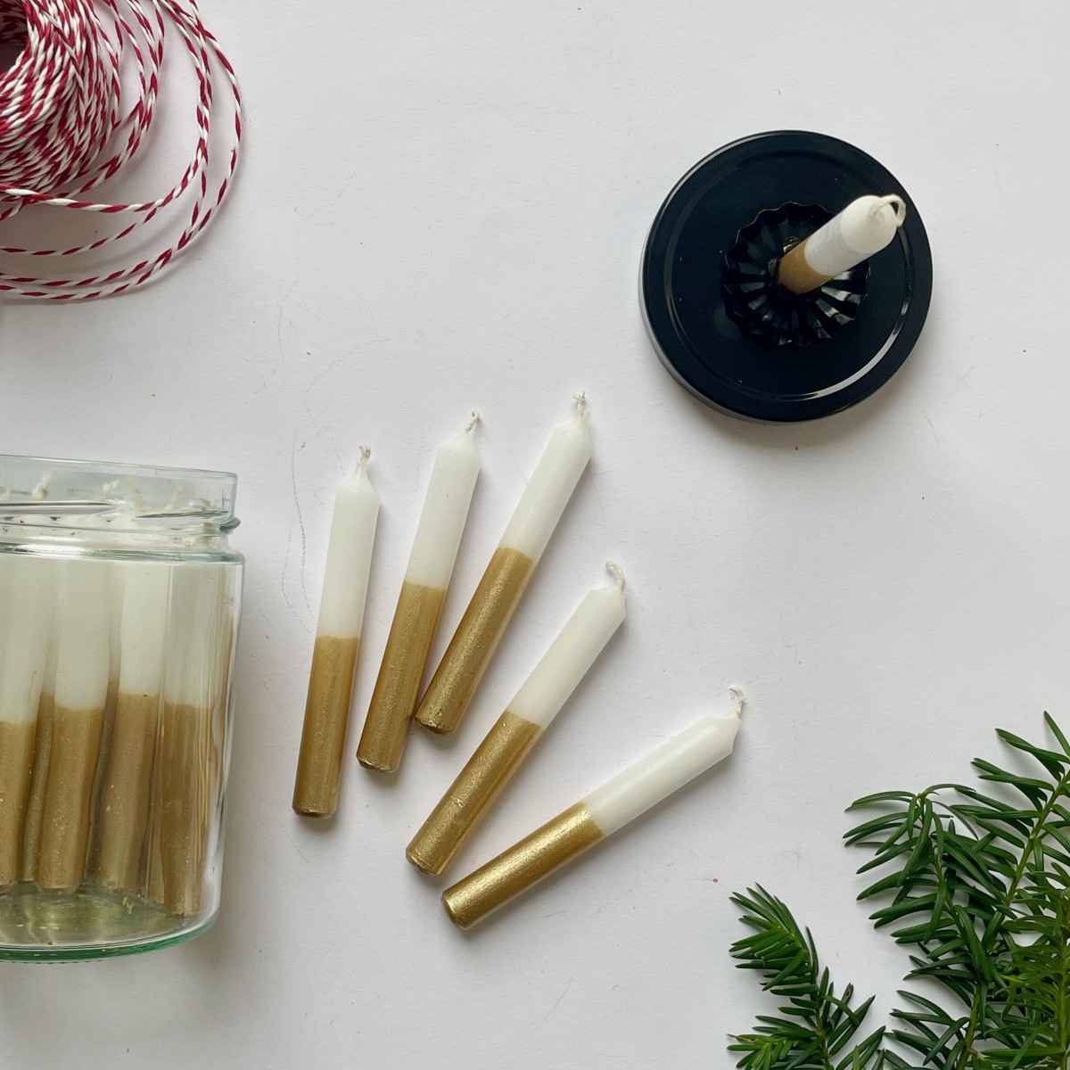 hej candles | Adventskalender mit Mini-Kerzen (Gold)