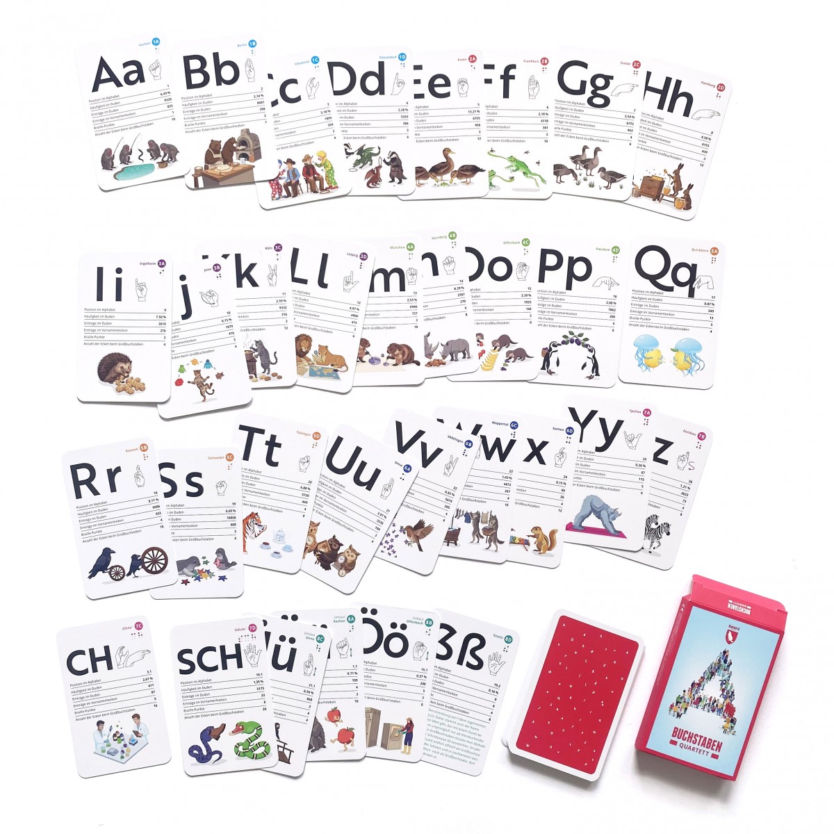 Buchstaben Quartett
