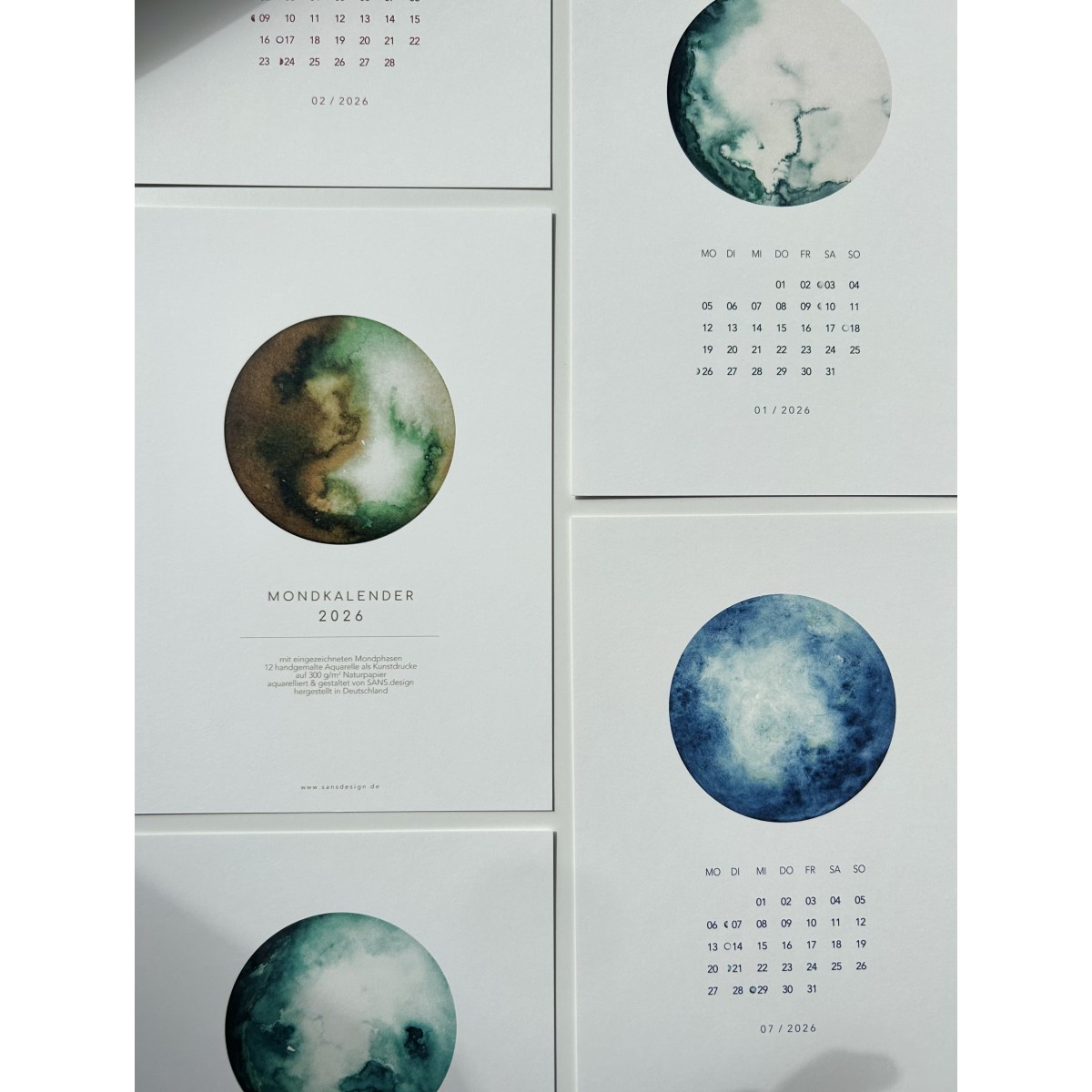Mondkalender 2026, Tischkalender - SANS.