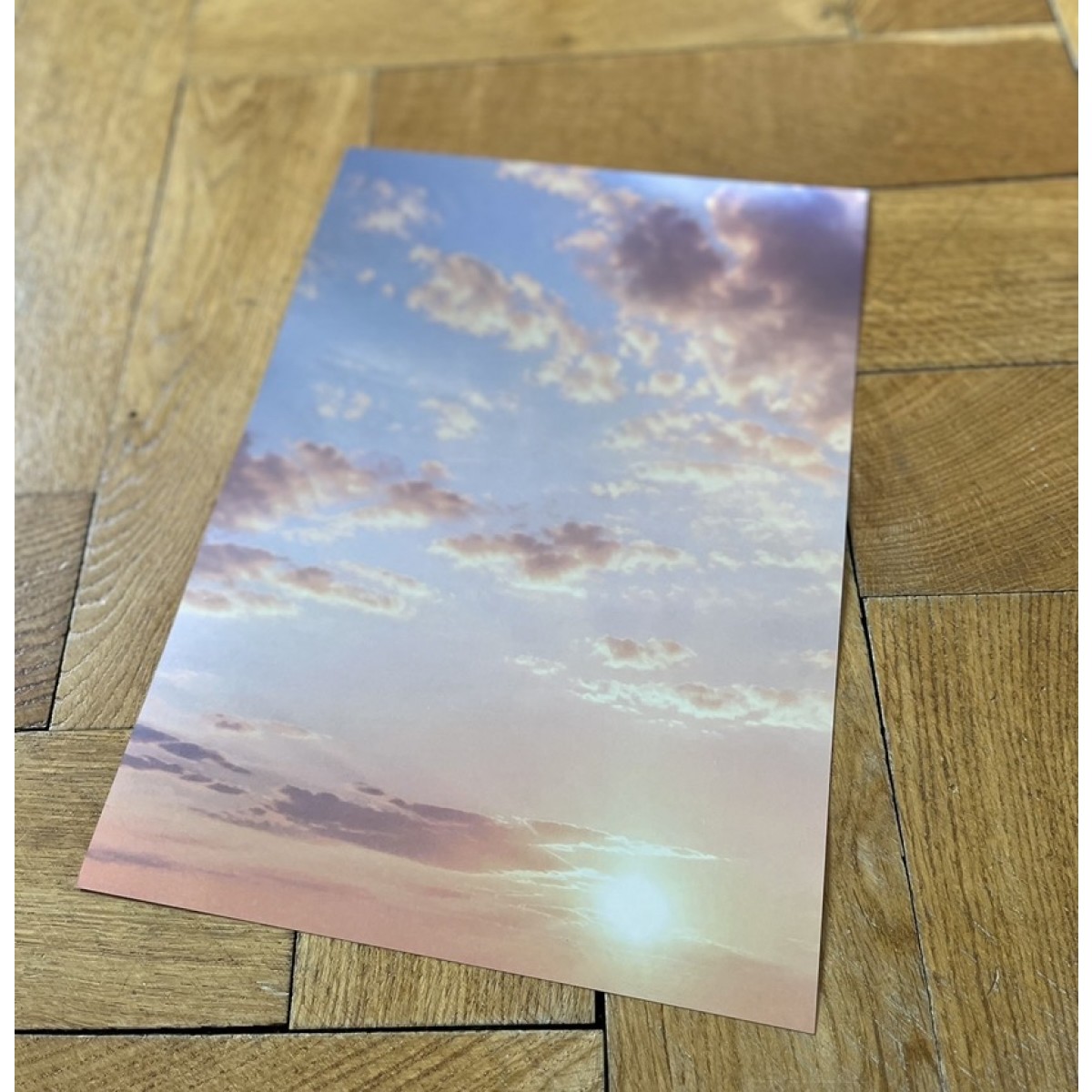 POSTER SUNRISE CHROM – Druck auf Spiegelkarton 