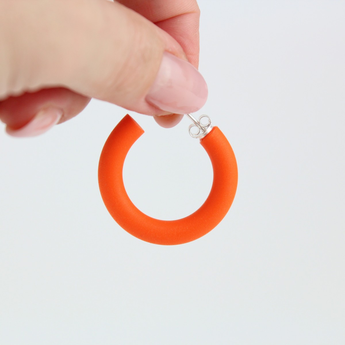 Atelier Anda | Candy Hoops in Aperol Orange - 925 Sterlingsilber