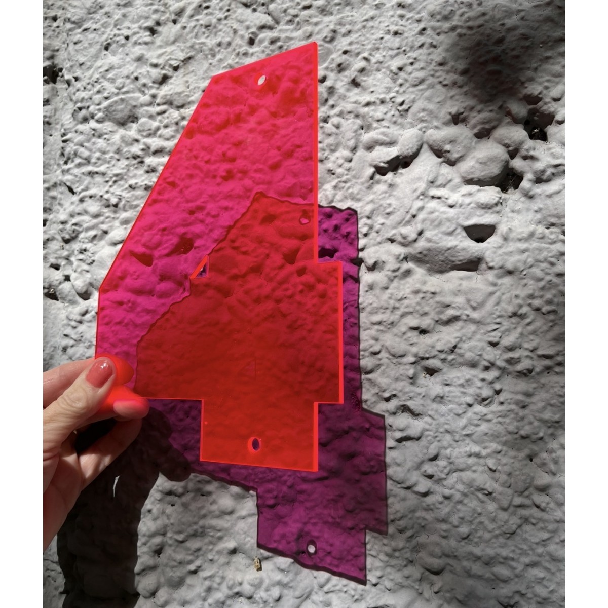 THE SUPER HOUSE NUMBER NEON RED - Hausnummer von not white studio