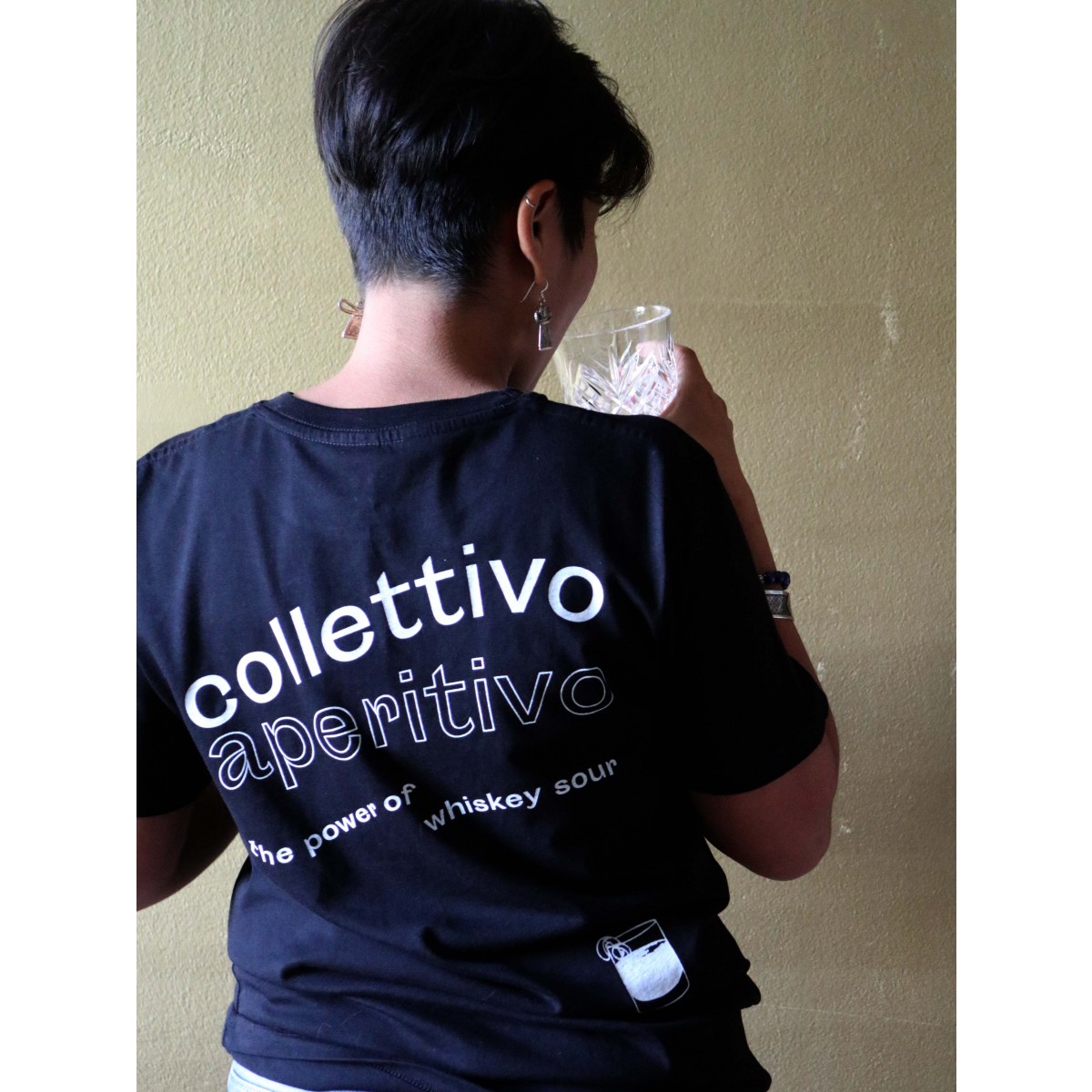 COLLETTIVO APERITIVO | T- SHIRT | SCHWARZ "SPECIAL WISKEY SOUR - EDITION" 
