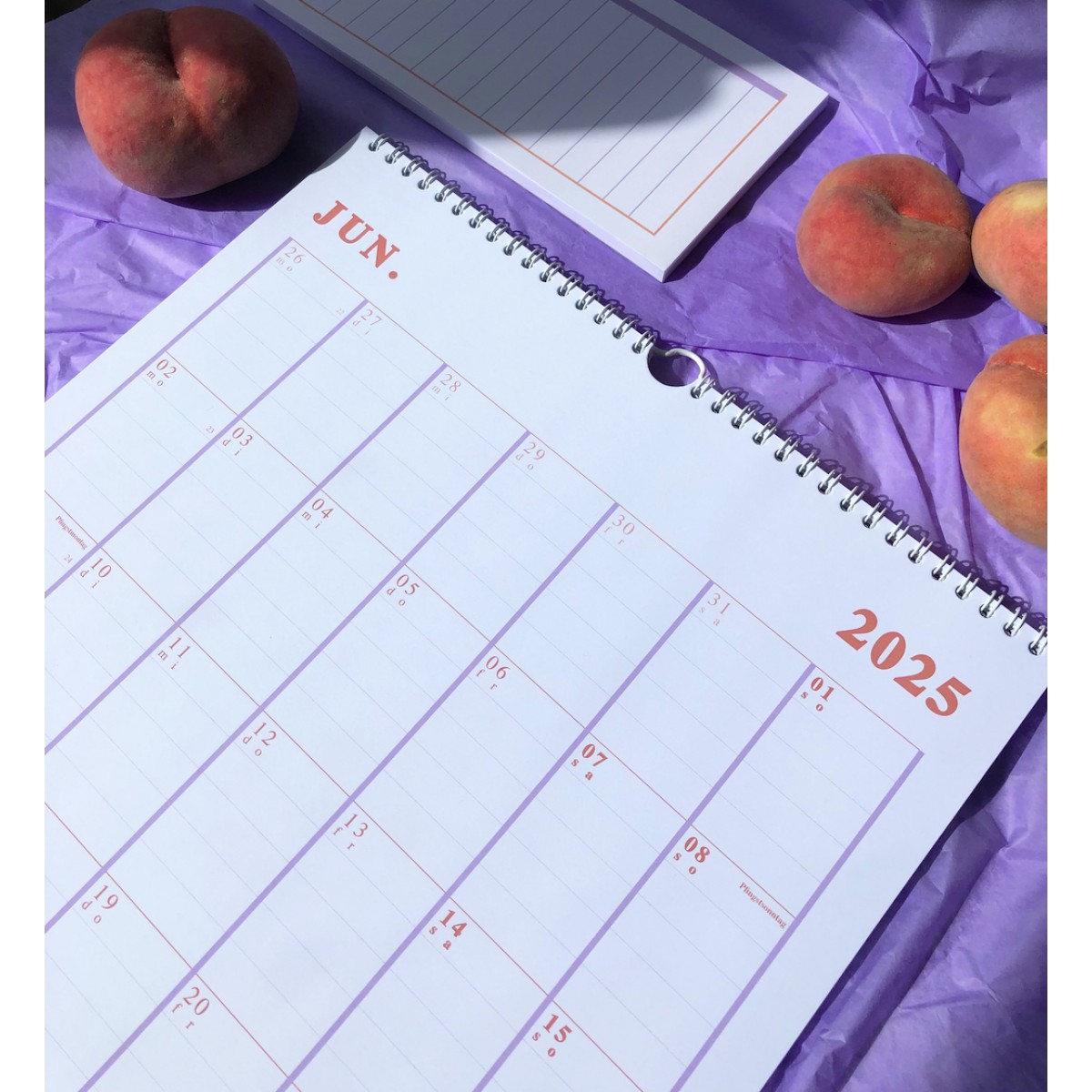 KALENDER 2025 in DIN A3 (Peach) - SANS.