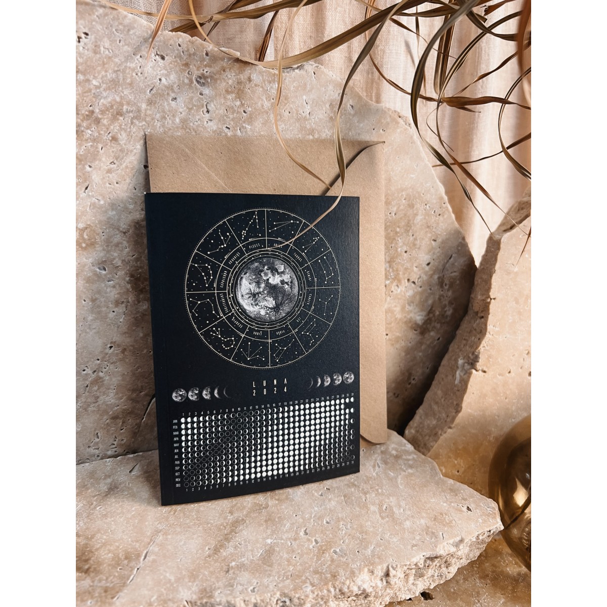 Notizheft 2027 Mondkalender A6 schwarz // ShellyCreates
