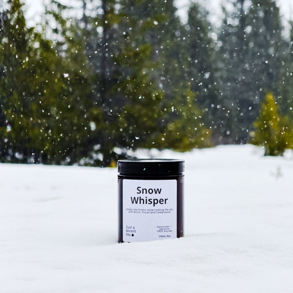 Snow Whisper - Duftkerze - Handmade - Sojawachs - Just a decent day