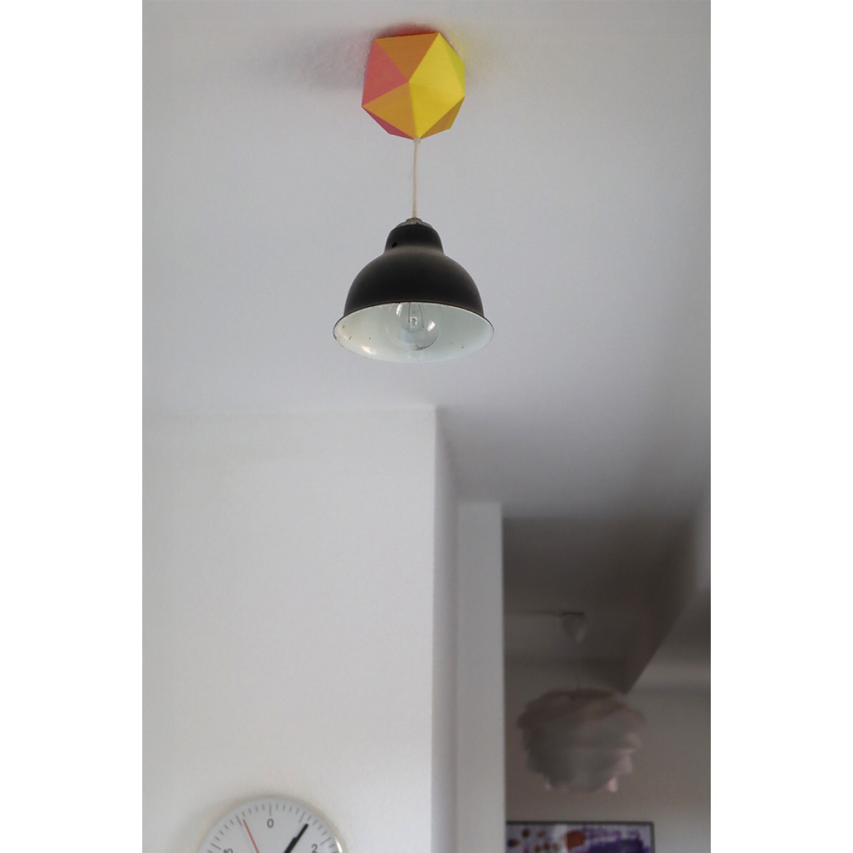 canopie® - Lampenbaldachin – Ikosaeder Duo Pink-Gelb