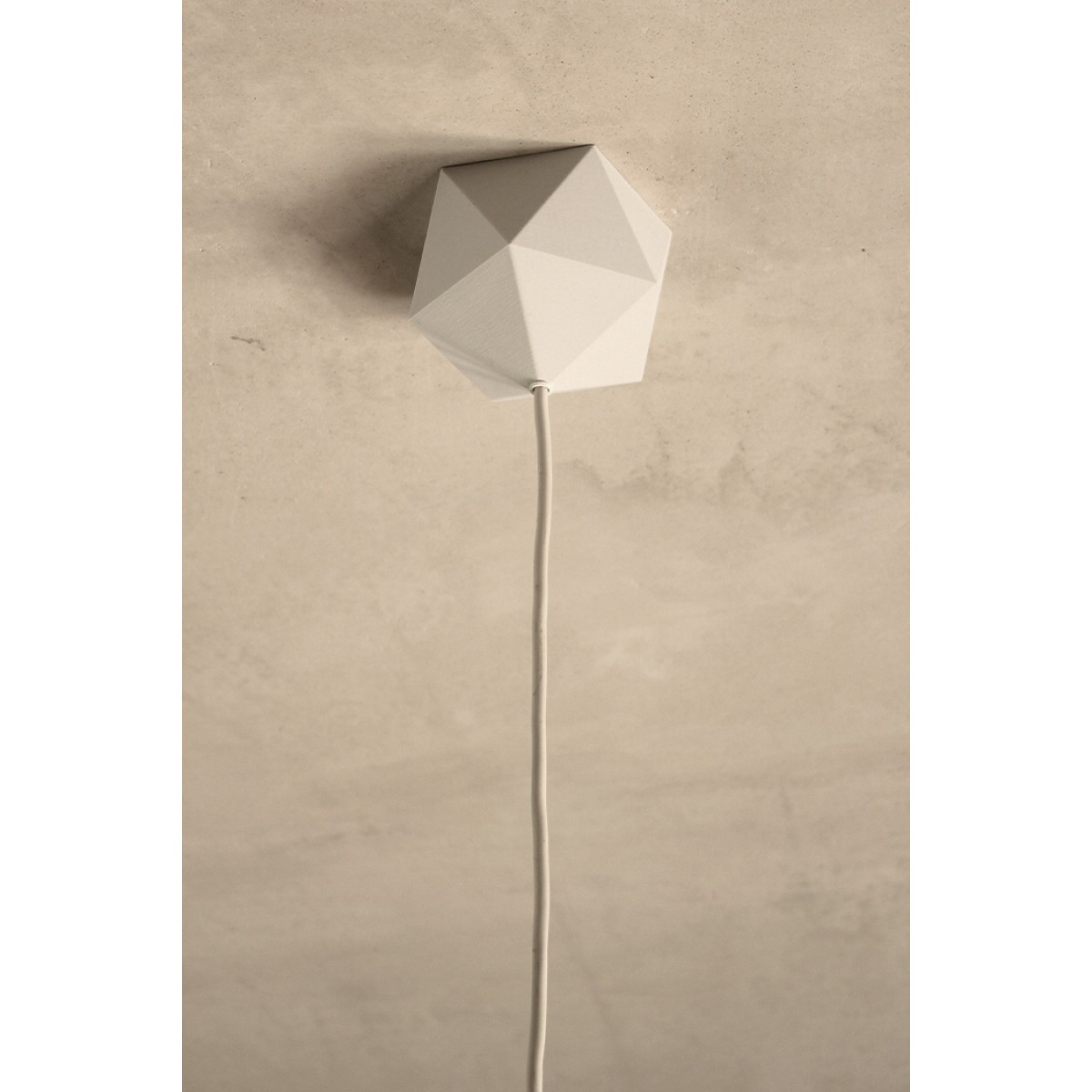 canopie® - Lampenbaldachin – Ikosaeder Gipsweiß