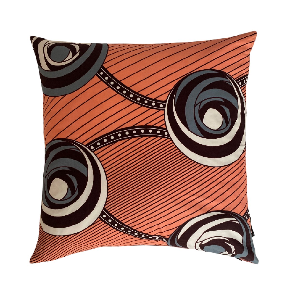Kissen "Connect" aus afrikanischen Waxprint und Reststoffen von mumutane