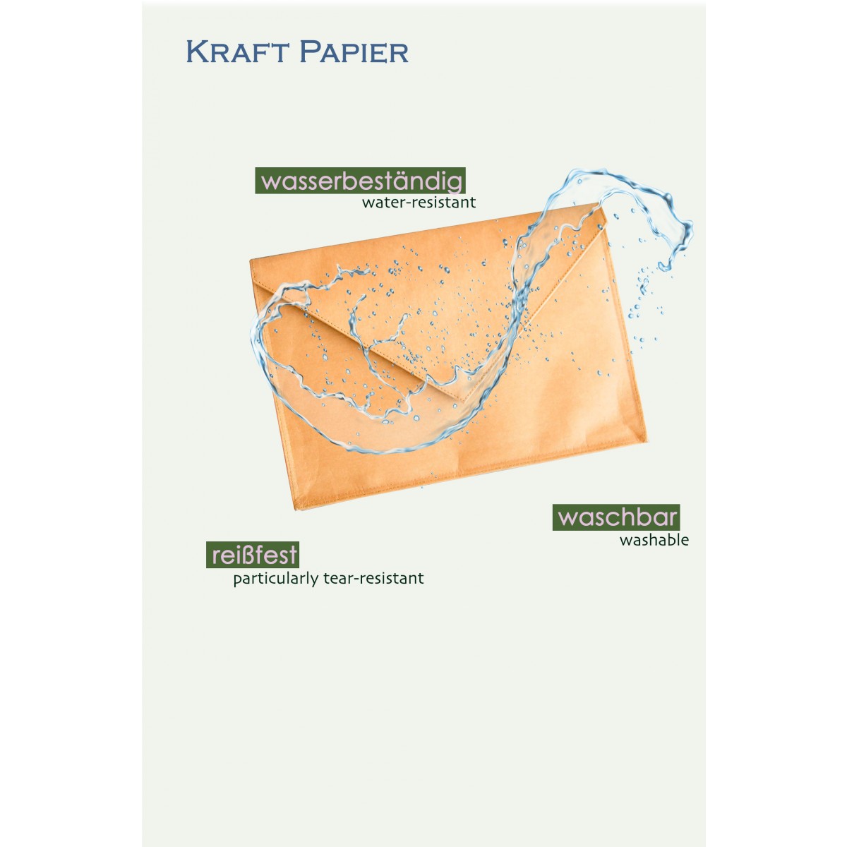 Laptop Hülle 13 " - 14 " Zoll aus Kraft Papier mit Magnetverschluss BY COPALA