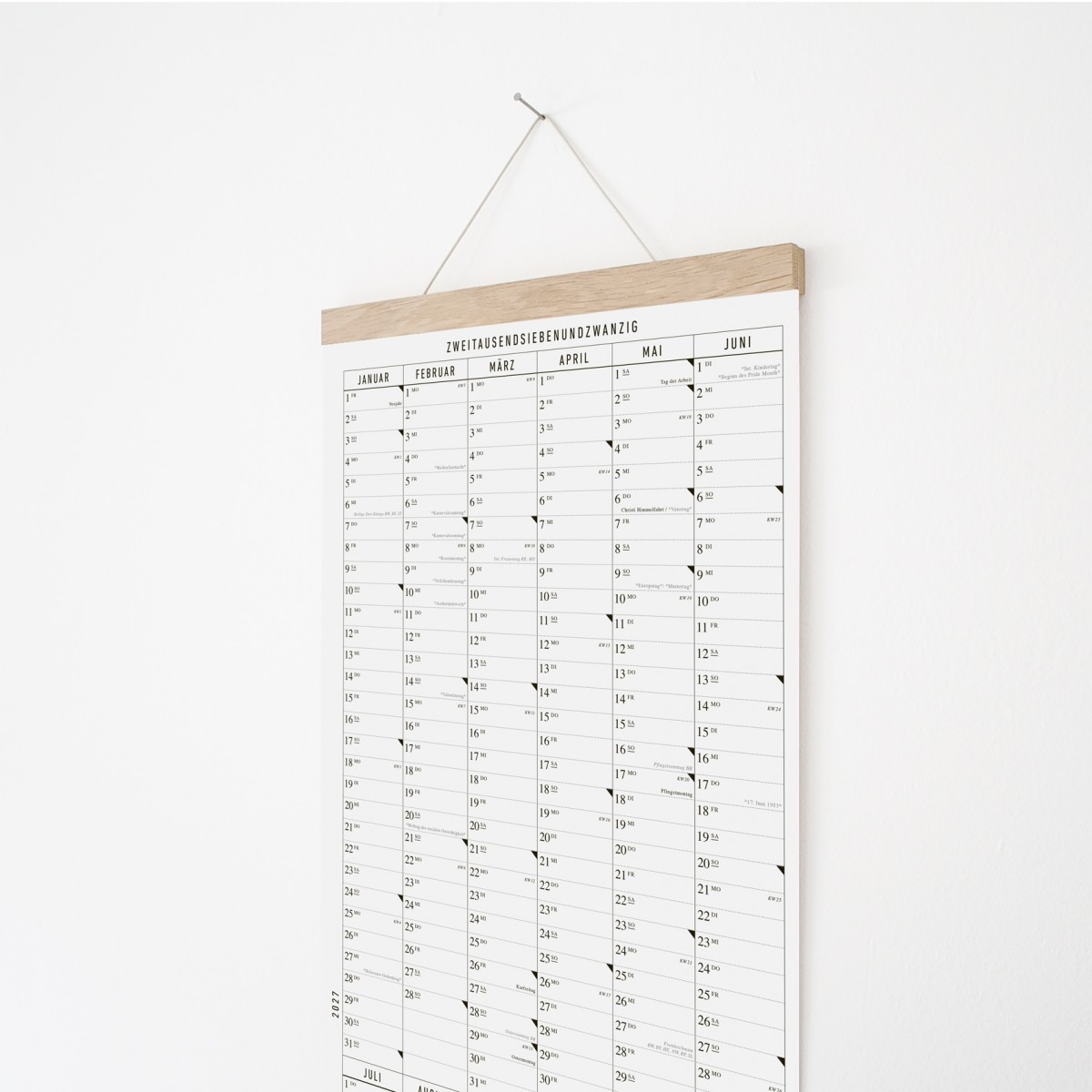 KLEINWAREN / VON LAUFENBERG Der lange Wandkalender 2027 mit Posterleiste