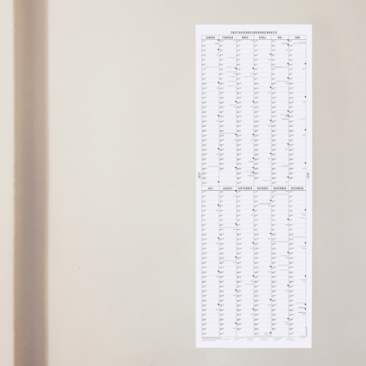 KLEINWAREN / VON LAUFENBERG Der lange Wandkalender 2027