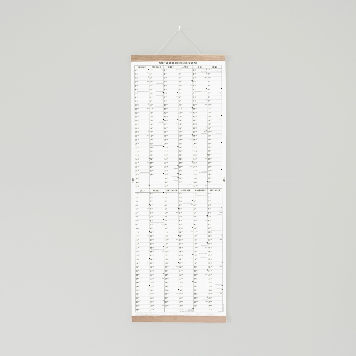 KLEINWAREN / VON LAUFENBERG Der lange Wandkalender 2027 mit Posterleiste