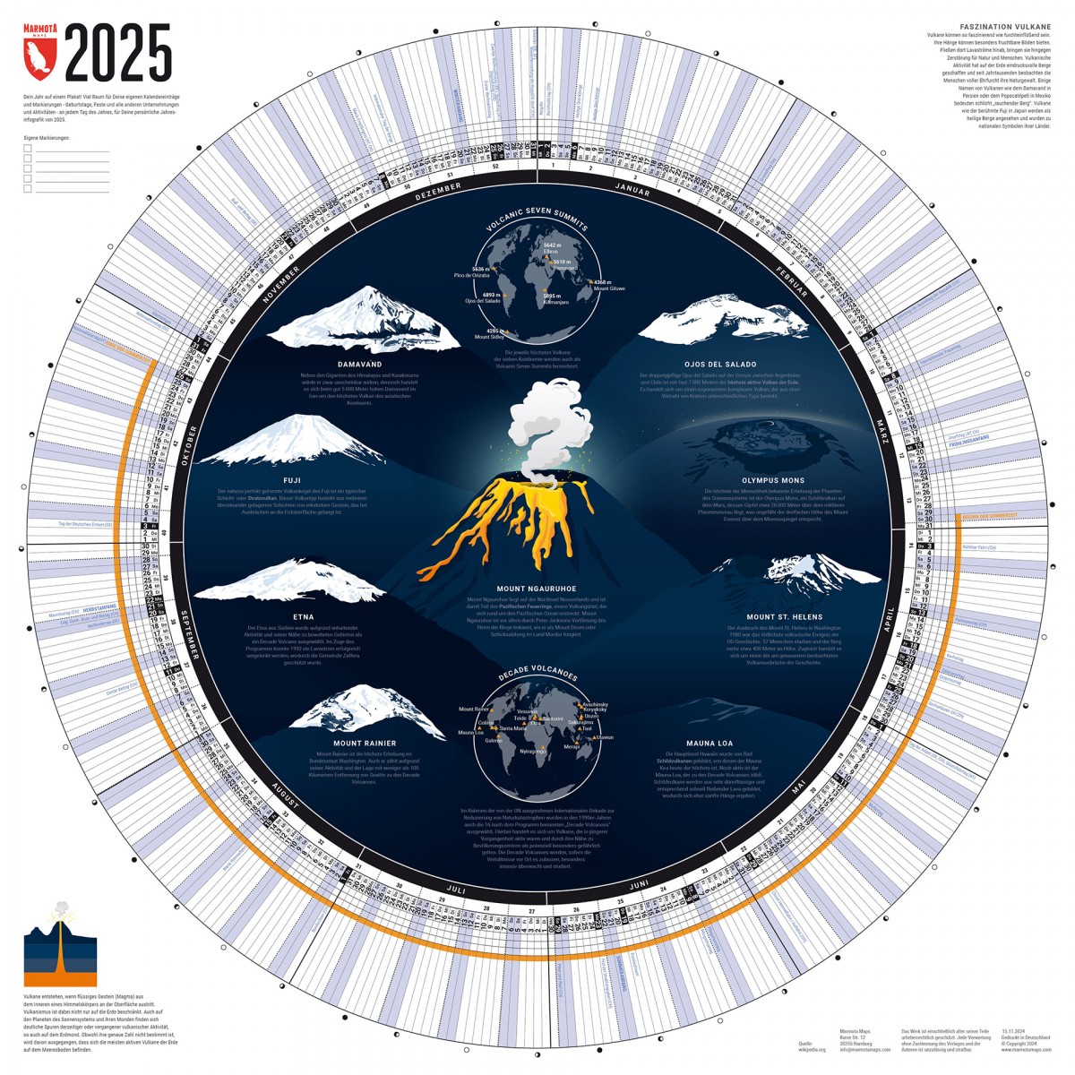 Jahreskalender 2025 – Marmota Maps