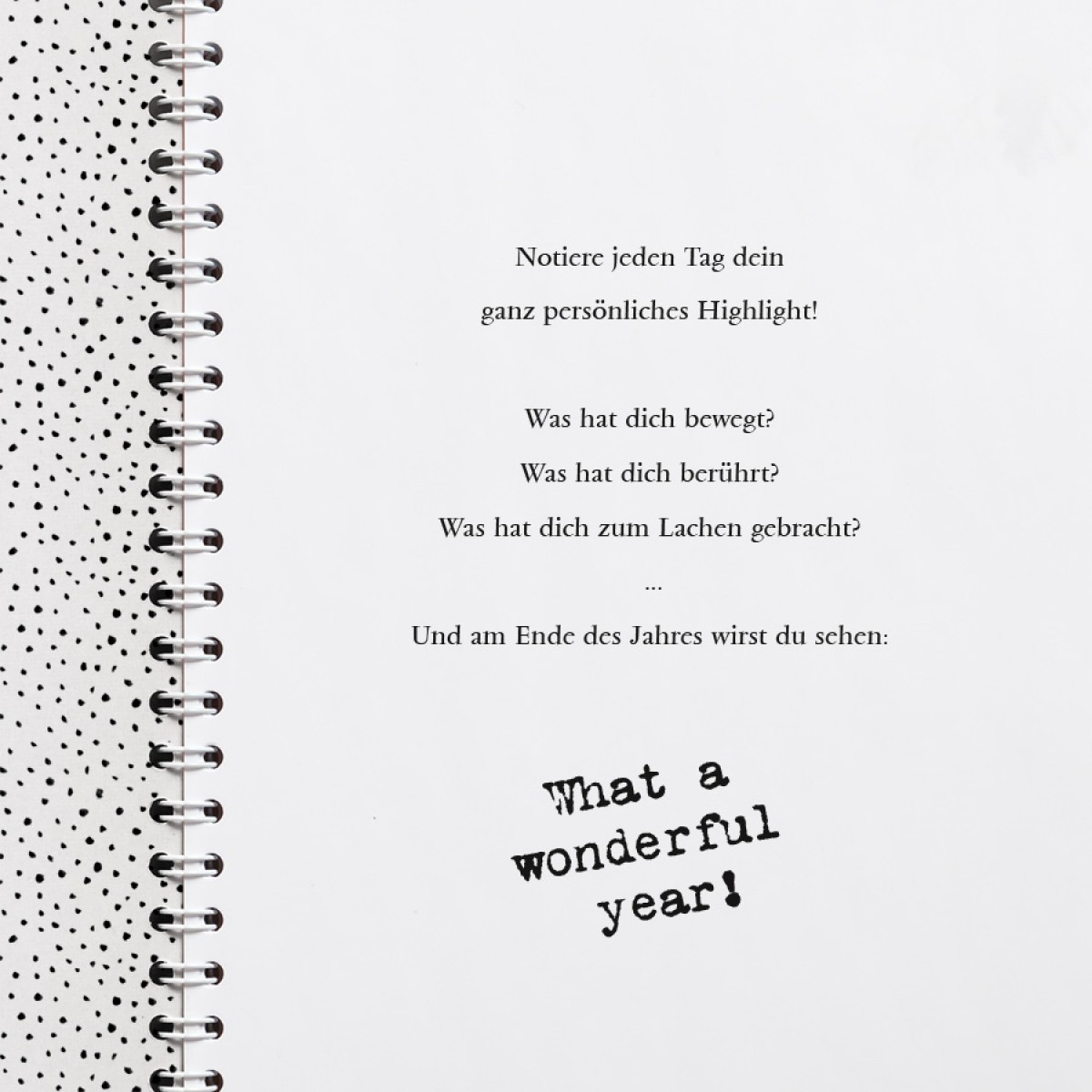 Amy & Kurt Berlin A5 Kalender / Tagebuch "Wonderful year"