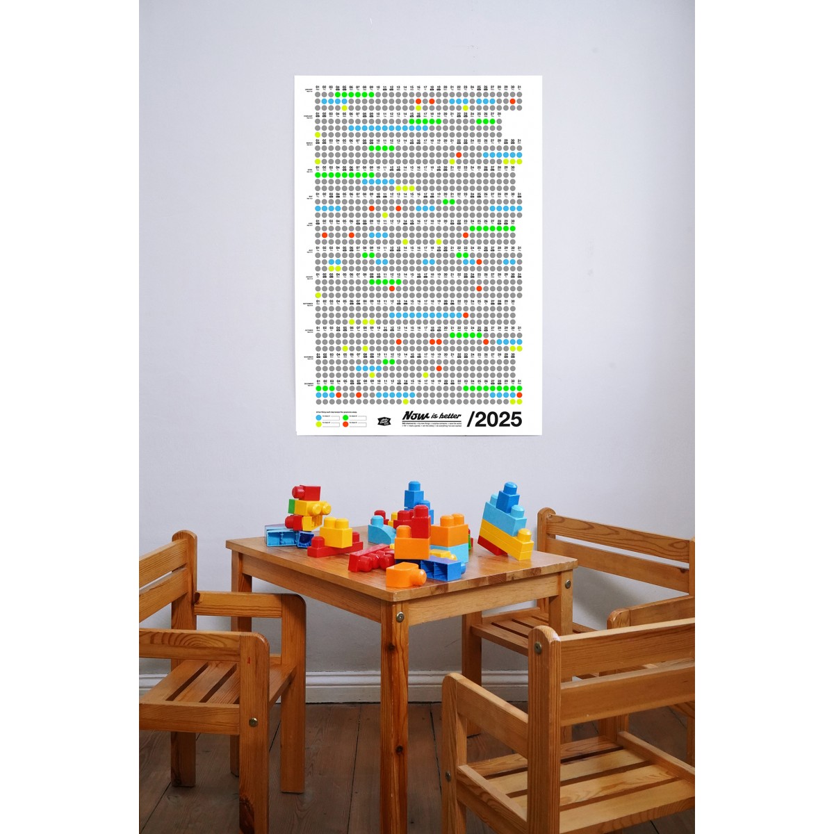 Bob And Uncle Design – Wandkalender – Now Is Better 2025 – Weiß – 680 x 1000 mm