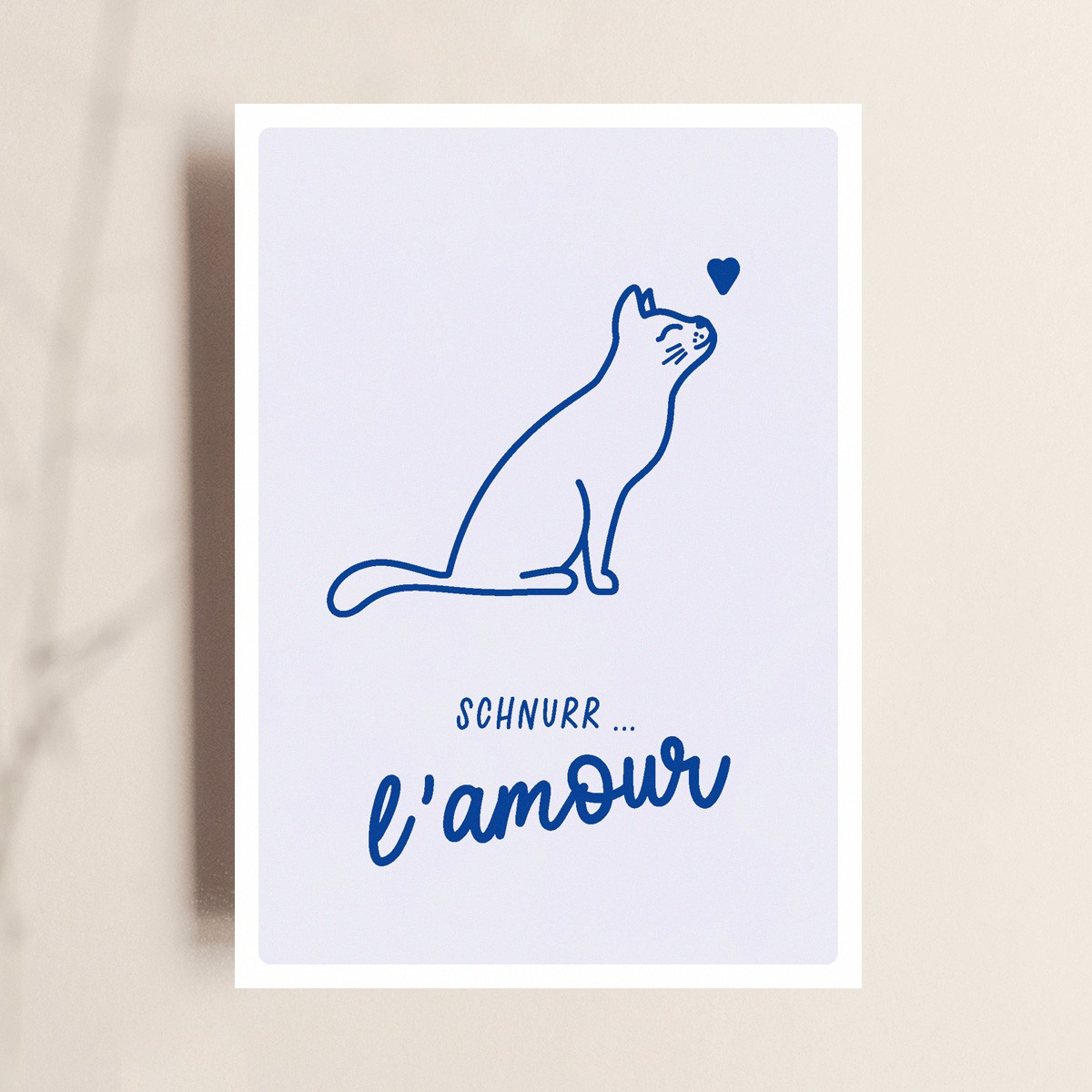 Karte "Schnurr...l´amour", liebevolle Grußkarte für Katzenliebhaber:innen, TANTE TIA