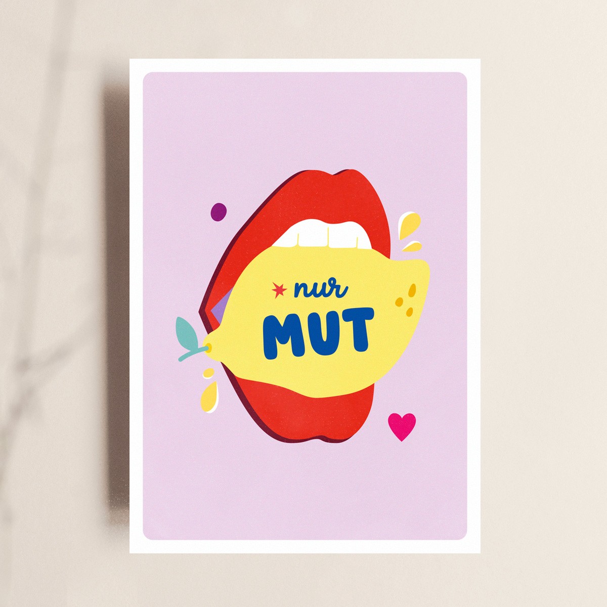 Karte NUR MUT - Mutmacherkarte mit Biss
