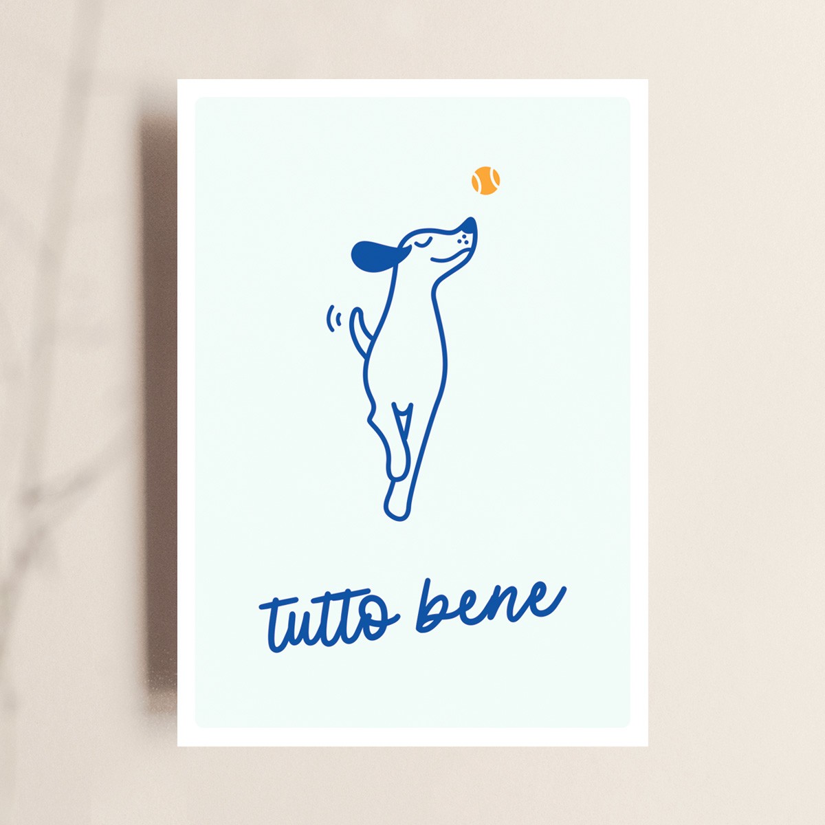 Postkarte, Tutto Bene, Hundekarte, TANTE TIA
