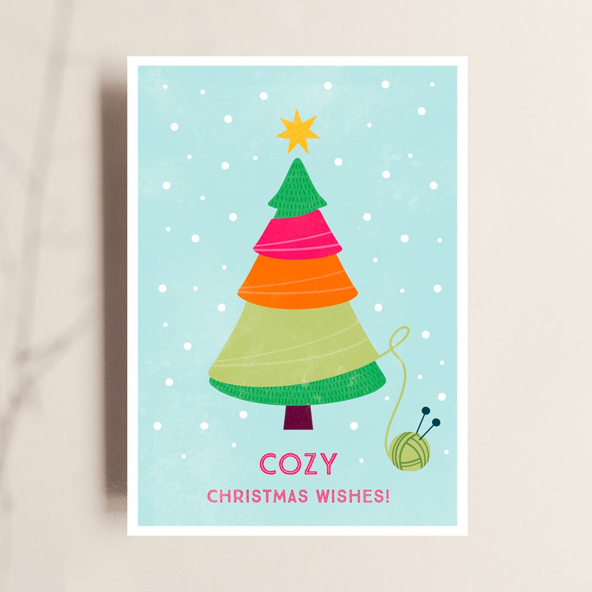 Postkarte, Weihnachten, Cozy Christmas Wishes!, TANTE TIA