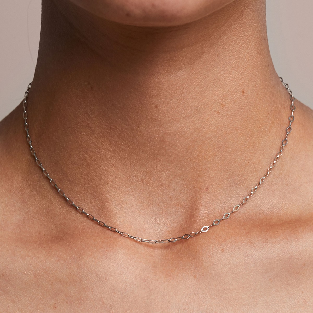 just diamonds necklace - 925 Sterlingsilber 18k goldplattiert
