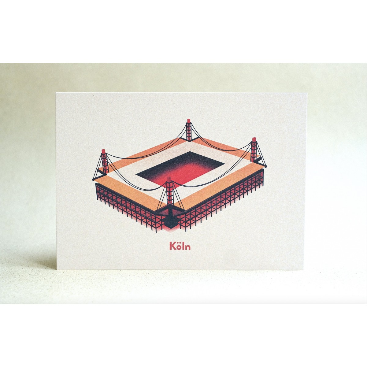 Postkarte für Fußball-Fans Stadion Köln - Rheinenergiestadion (Müngersdorfer Stadion) | ostkarte