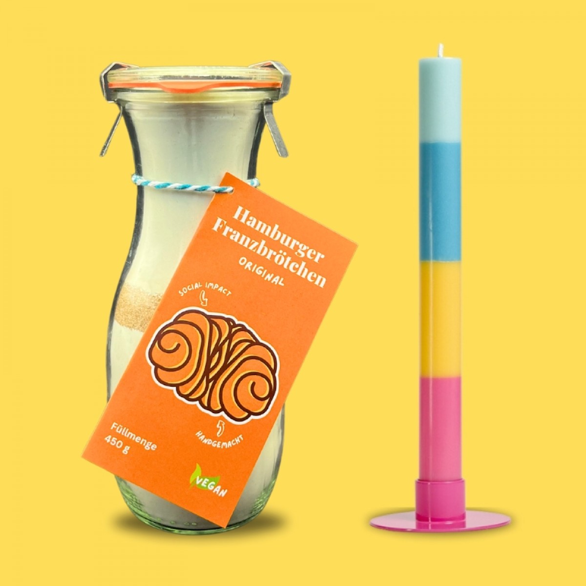 Franzbrötchen Geschenk Set Dankeschön