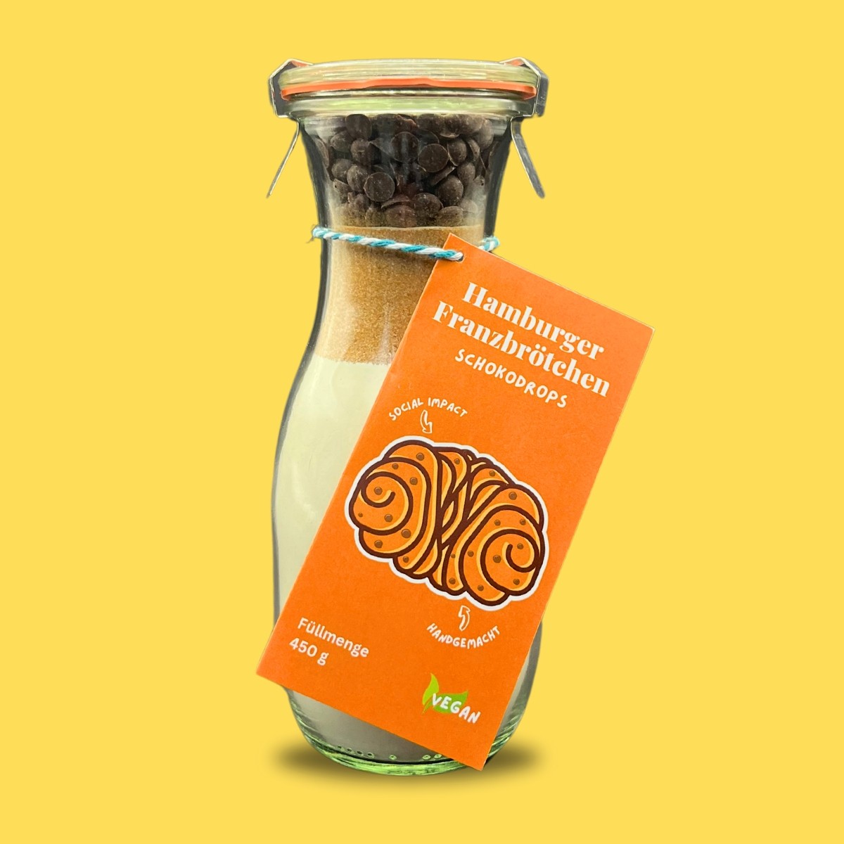 Hamburger Franzbrötchen Backmischung Schokodrops