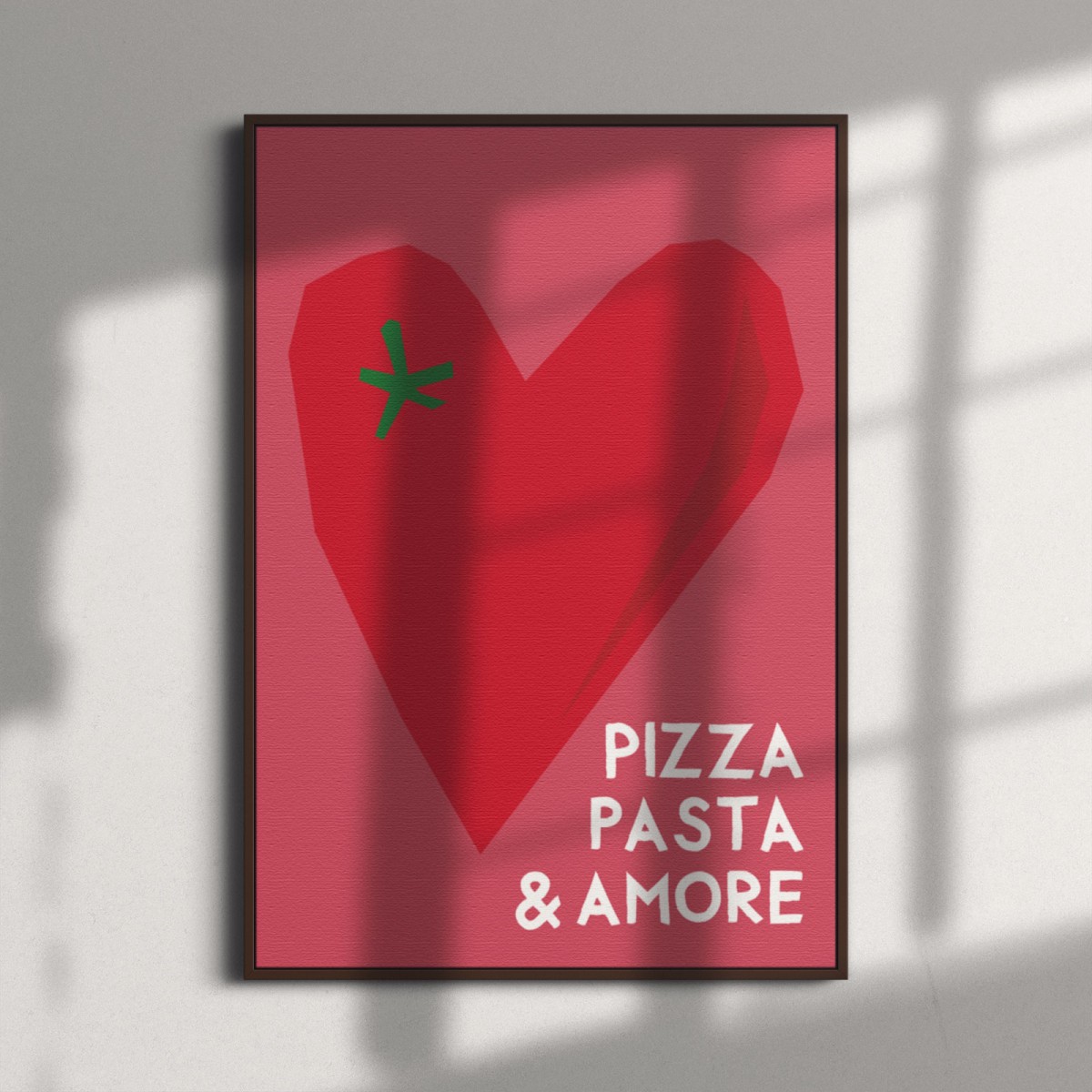 vonSUSI - Küchen Poster "Pizza Pasta & Amore" mit Herz