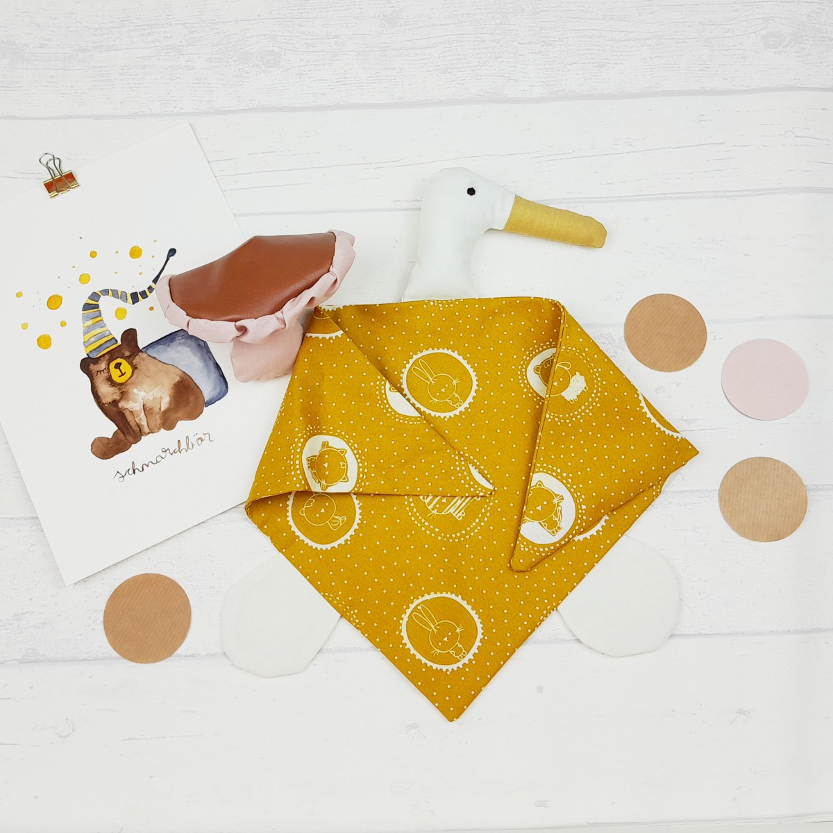 hasenkinder - Kuscheltuch Oskar- 50x33cm - für Babys, Spielzeug
