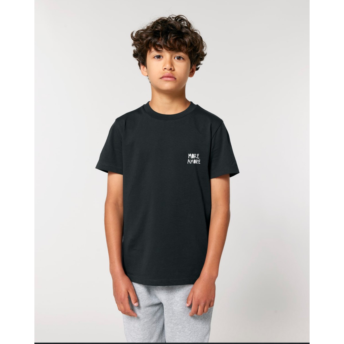 Love is the new black - MORE AMORE Mini T-Shirt black 