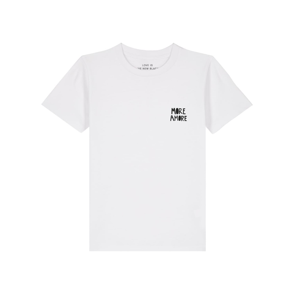 Love is the new black - MORE AMORE Mini - T-Shirt white