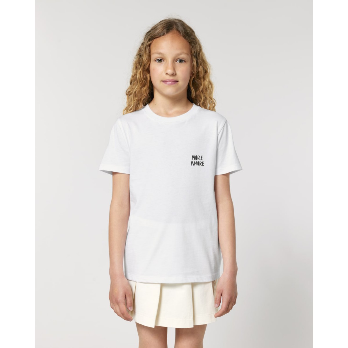 Love is the new black - MORE AMORE Mini - T-Shirt white