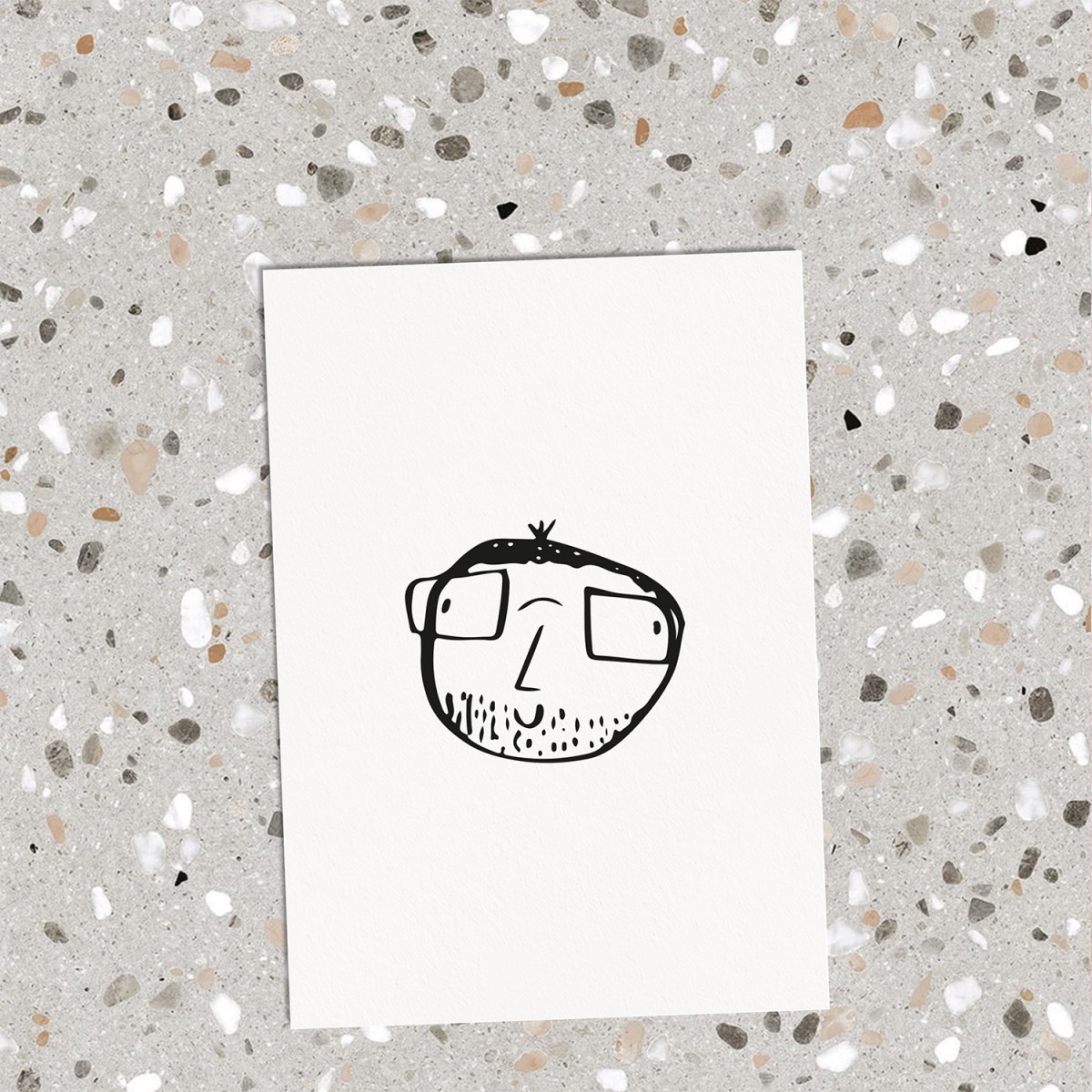 Love is the new black - Postkarte "Kindskopf Boy 01"