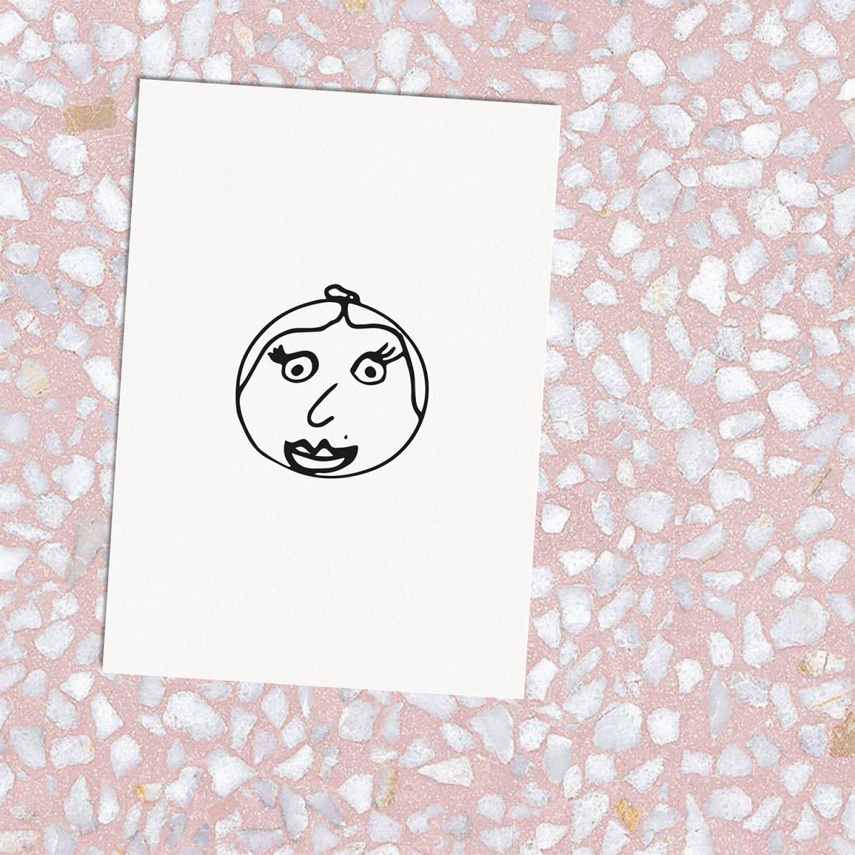 Love is the new black - Postkarte "Kindskopf Girl 03" 