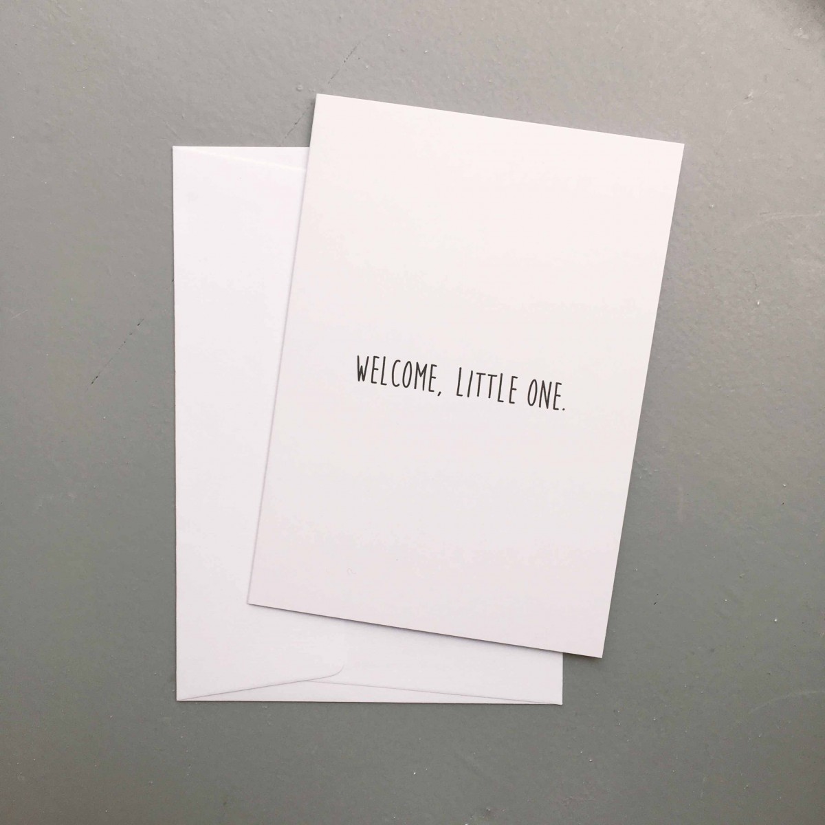 Love is the new black – Grußkarte "Welcome little one"