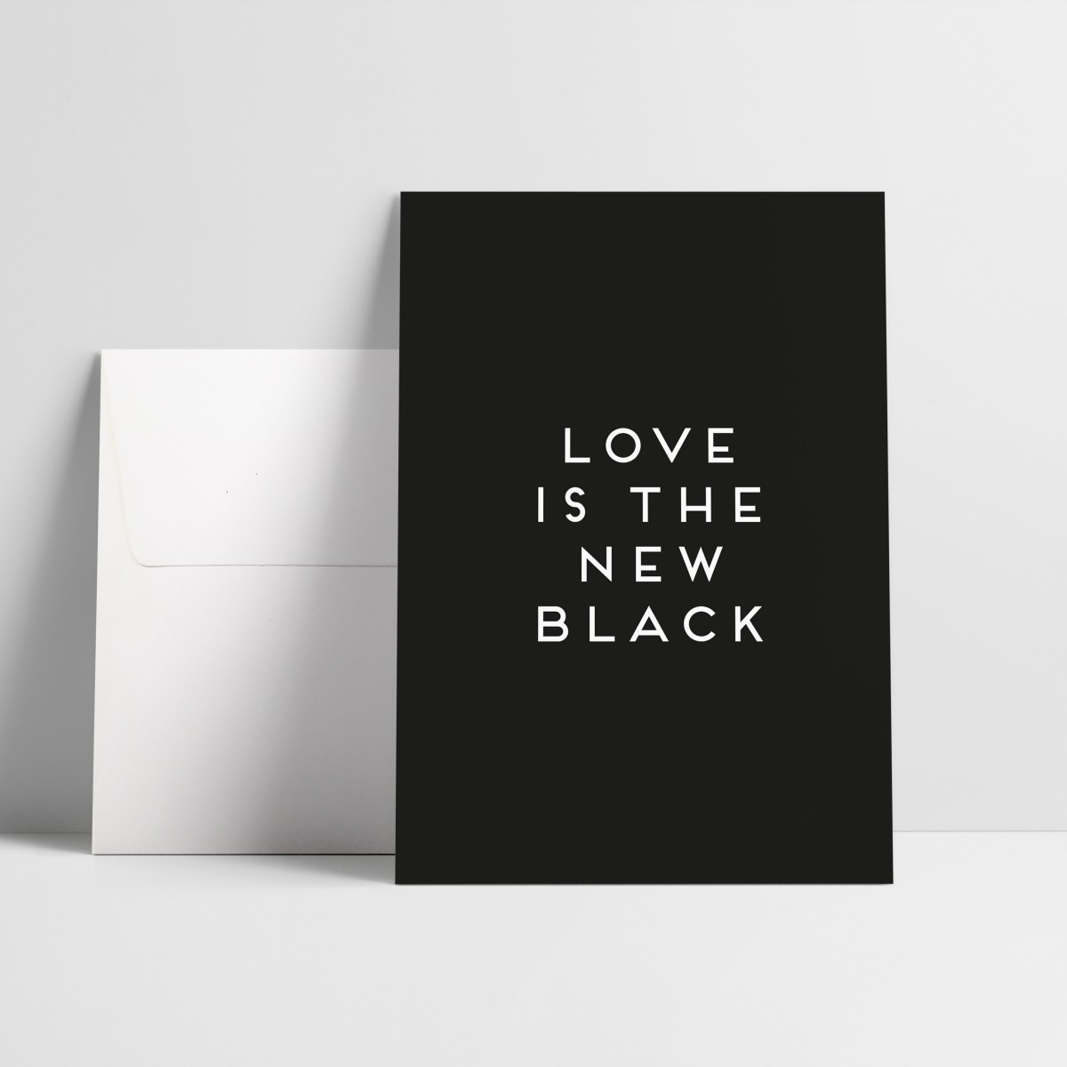 Grußkarte "Love is the new black"