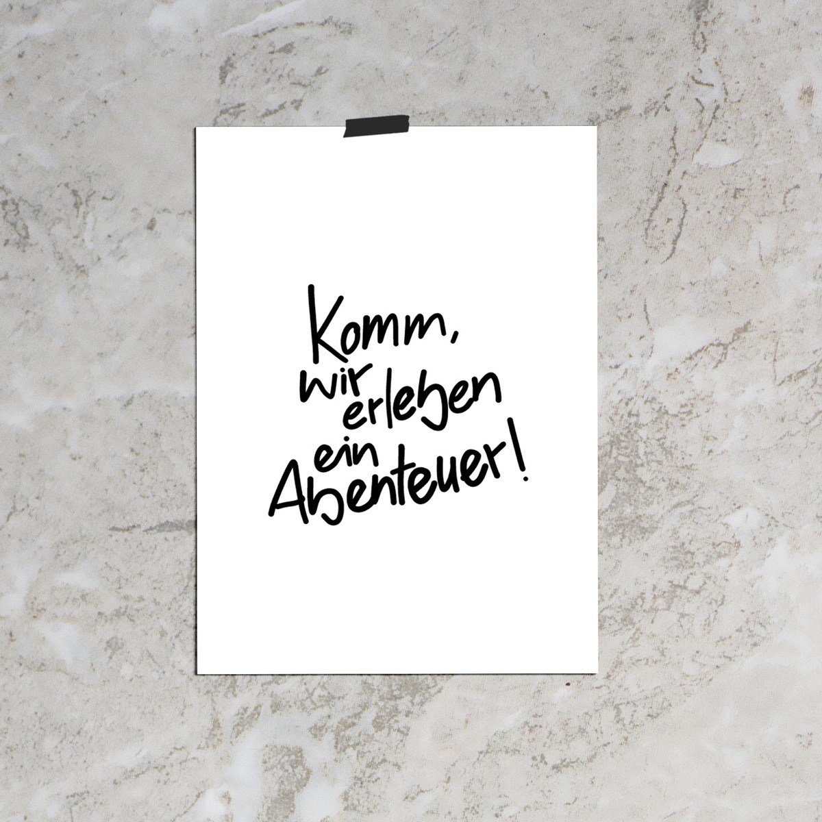 Love is the new black — Poster "Abenteuer", Din A4 Format
