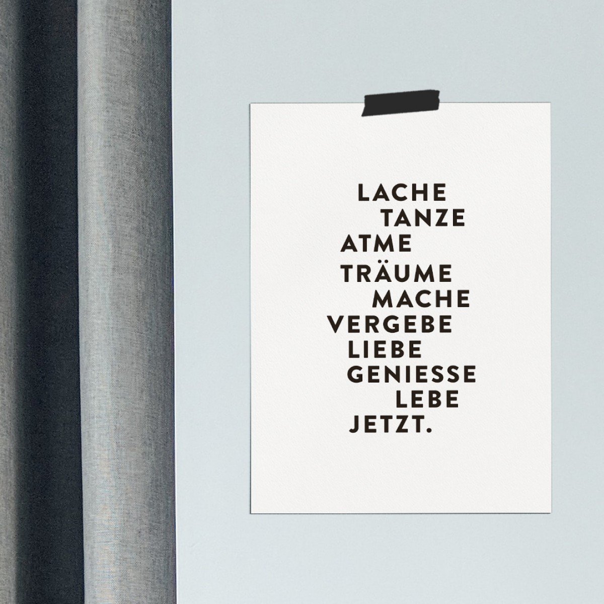Love is the new black — Poster "Lebe jetzt", Din A4 Format