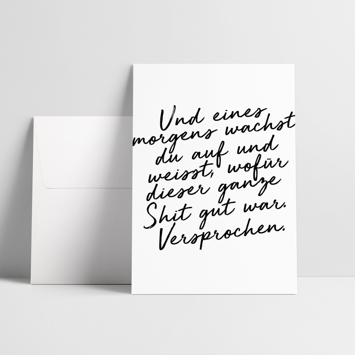 Love is the new black – Grußkarte "Eines Morgens"