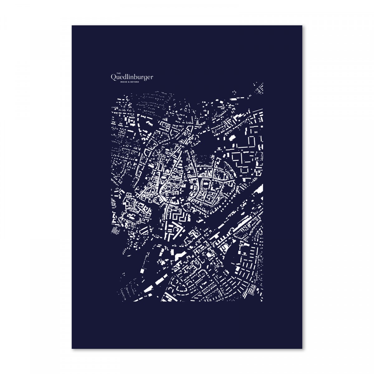 Siebdruck Schwarzplan // Limitierte Print Edition (50 x 70) // The Quedlinburger
