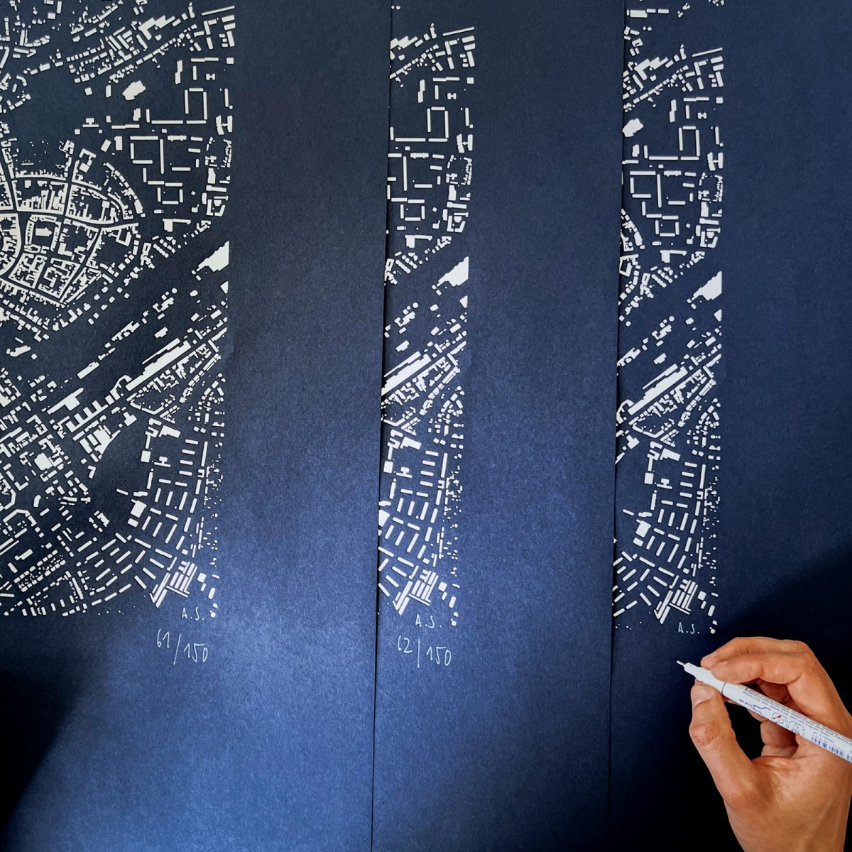 Siebdruck, limitiert (50 x 70) // Schwarzplan // The Quedlinburger