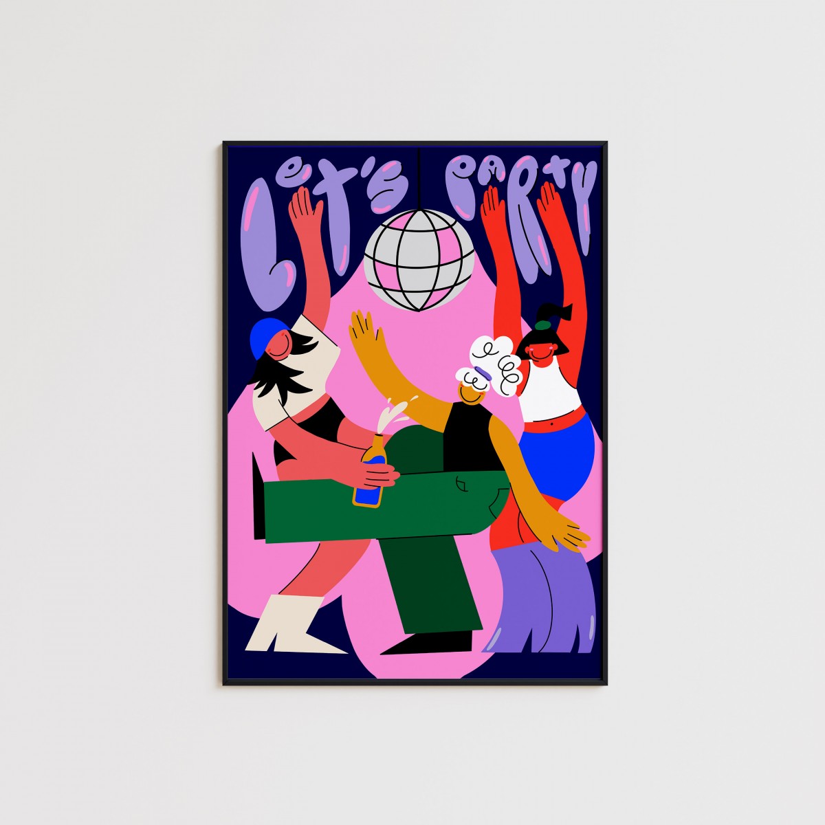 Girls in Motion Let´s Party Poster A3