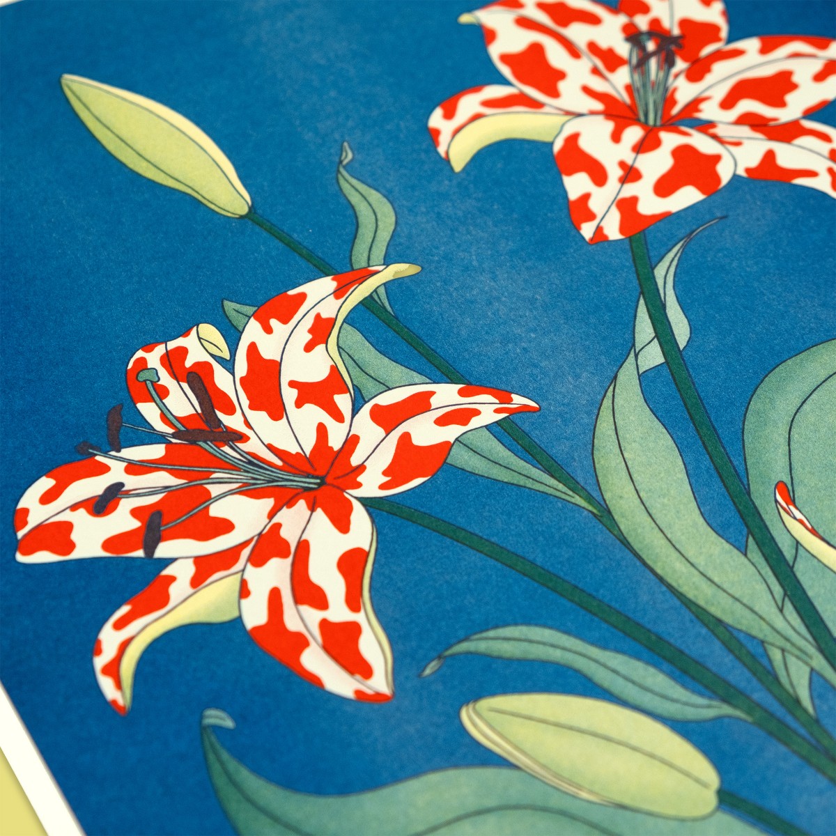 The Naughty District - Risographie Print »Lilien«