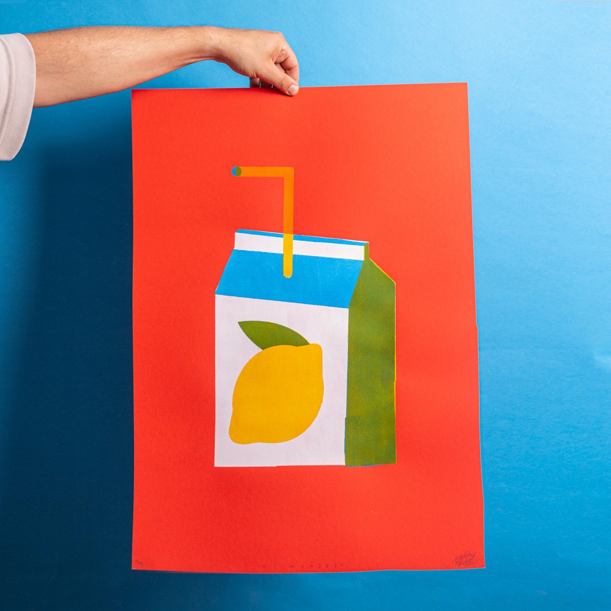 Martin Krusche - Schablonendruck »Limonade«, 50x70cm