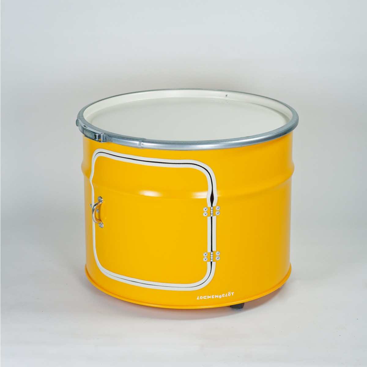 Lockengelöt - Bob mit Tür - Couchtisch aus Hamburger Ölfässern