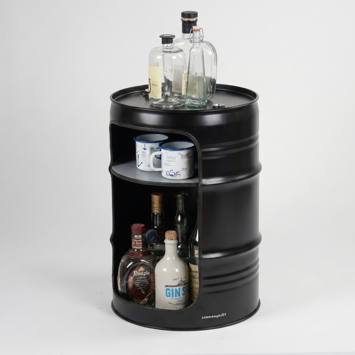 Lockengelöt - Minibar aus Hamburger Ölfässern