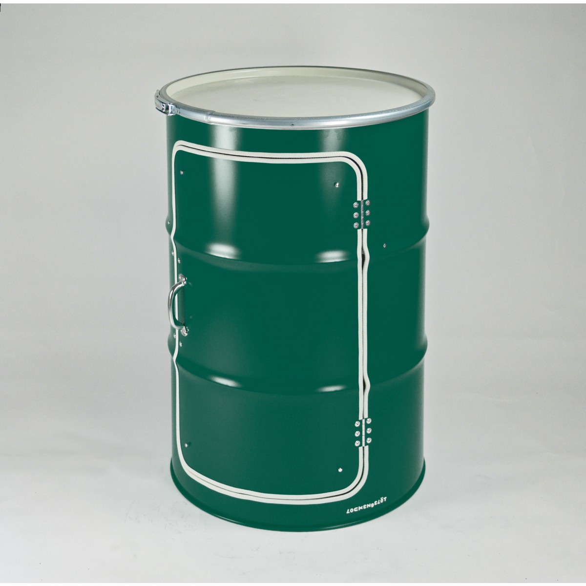 Lockengelöt Hifi-Schränk, der Media-Schrank aus einem Ölfass