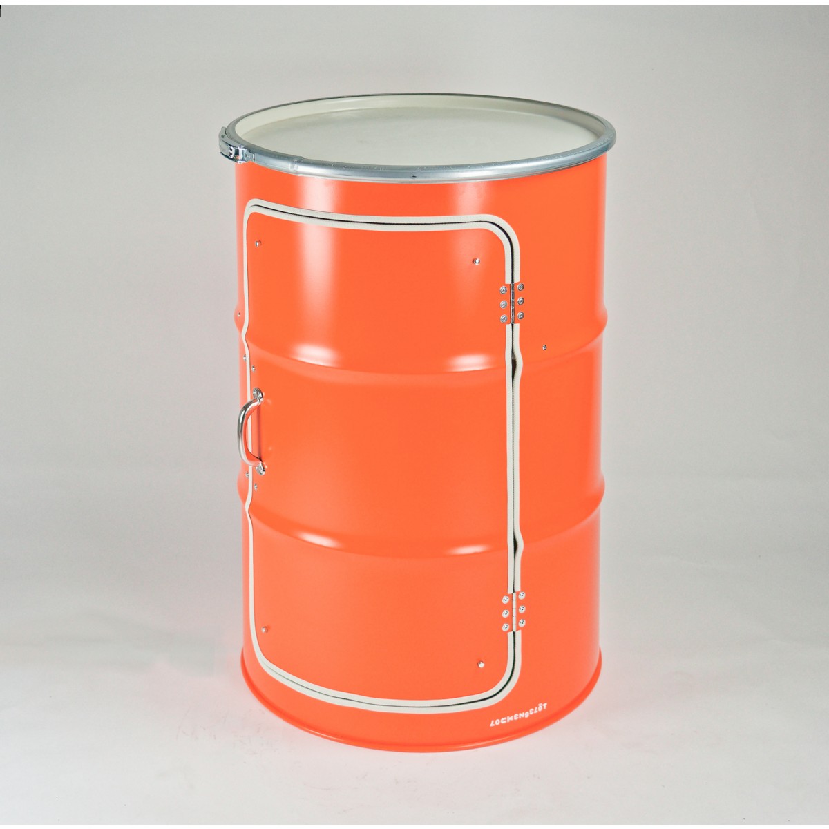 Lockengelöt Hifi-Schränk, der Media-Schrank aus einem Ölfass